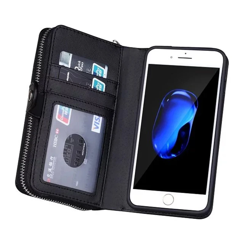 Для iphone 6 s Переплетения Кожа Молния Кошелек Case Hard Cover iPhone SE 5 5s Plus 7 плюс|cover sun|cover
