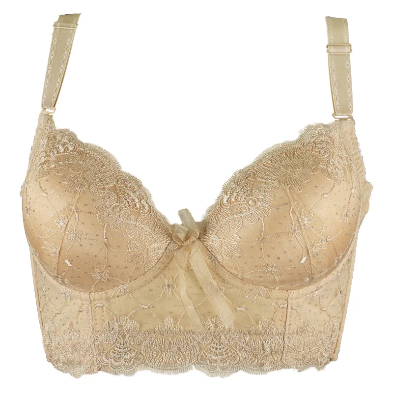 Вышитое нижнее белье пять крючков чашки В и С регулируемый женский лифчик с