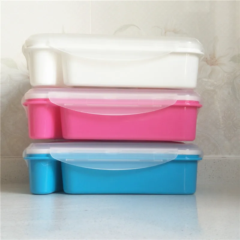 1 шт. Bento Ланч бокс полностью Герметичный пищевой 4 отсек Box миска для супа с