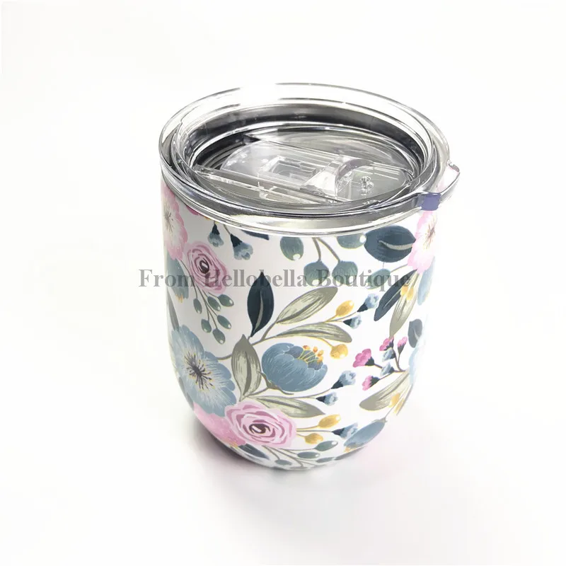 Цветочная кофейная кружка из нержавеющей стали 100 шт. 12 унций креативная пивная