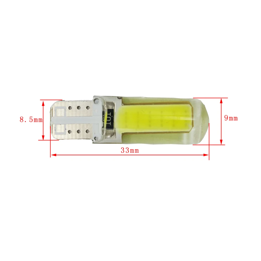YSY 10 шт. T10 194 168 COB 12SMD W5W кремниевый светильник для чтения 12 В постоянного тока