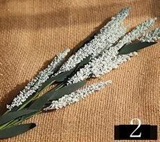 2 шт./лот романтика, Прованс искусственный цветок фиолетовый букет лаванды с зелеными листьями для домашние Декорации для вечеринки - Цвет: D