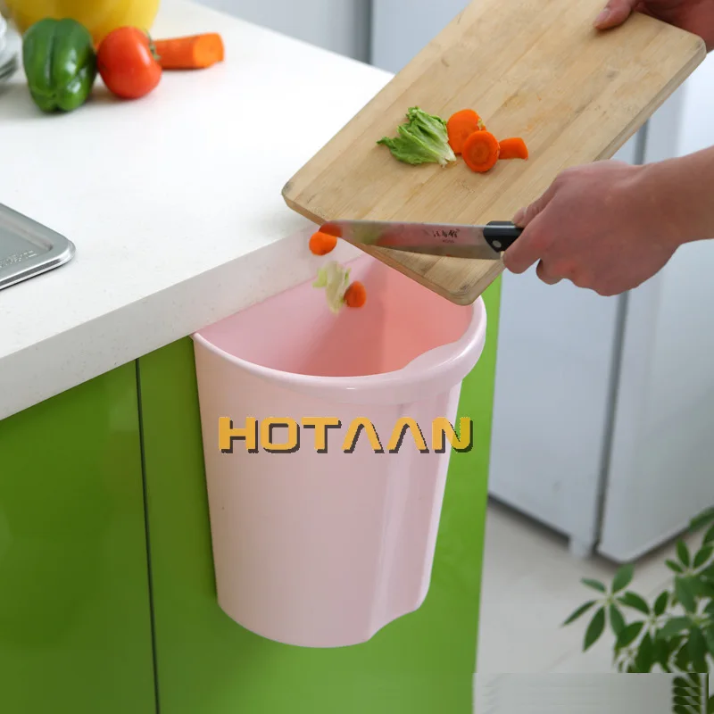 HOTAAN подвесное стоящее кухонное мусорное ведро подвесное дверное шкаф эко ПП простое мусорное ведро 4 вида цветов мусорное ведро коробка для хранения лома 84006