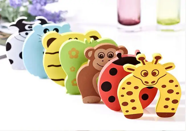 6Styles Cute Cartoon Animals Child Finger Corner Guard Kids Door Stops Baby Infant Safety Protector Stopper | Обустройство дома