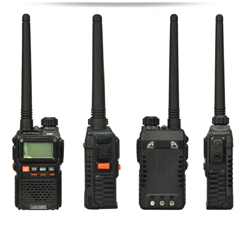 BAOFENG UV-3R+ Plus Walkie Talkie CTCSS Двухдиапазонная частота двухстороннее радио Ham Mini Walkie Talkie proptal Interphone цвета для