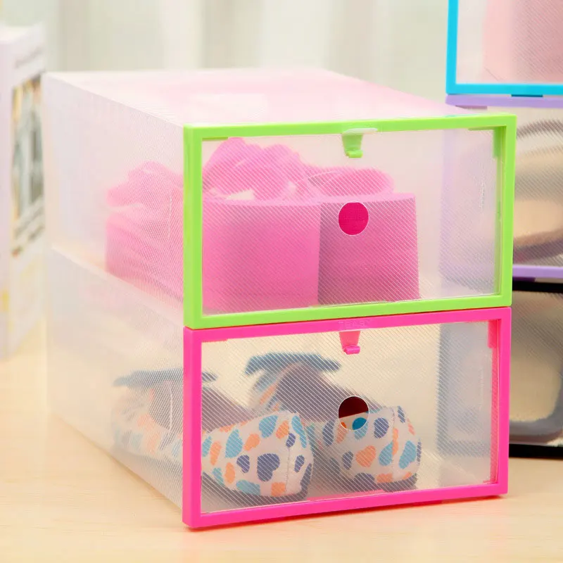 1 шт. прозрачный Пластик обувной коробке DIY Многофункциональный складной сильный