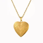 Женская бижутерия, золотой кулон сердечко серебряного цвета, ожерелье с подвеской, фоторамкой, ожерелье на День святого Валентина цепь влюбленных, подарки дружбы X179