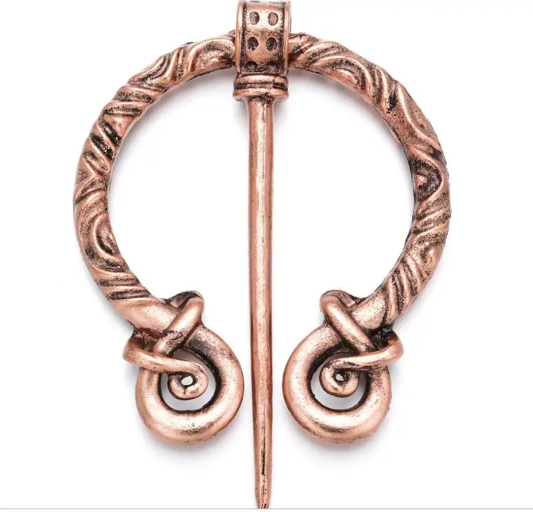 style4-copper Ретро брошь викинга коллекция твист завязанный фибула плащ булавка пенаннулярный плащ булавка для шали булавка стиль викингов коллекция булавок - Окраска металла: style4-copper