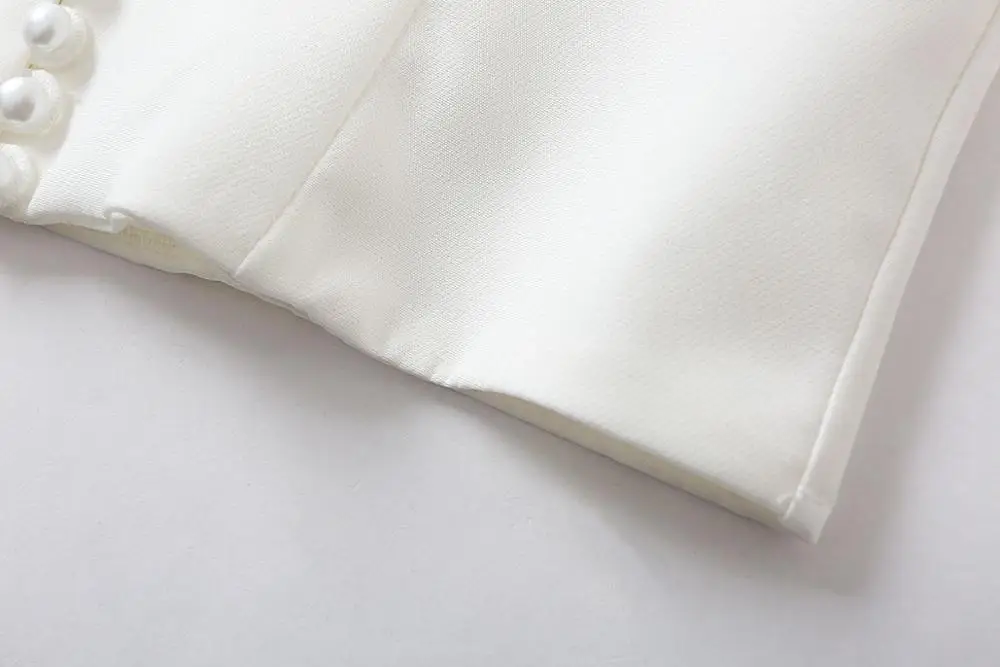 Bazaleas белые топы с открытыми плечами и пуговицами blusas Топ спереди блуза тонкие