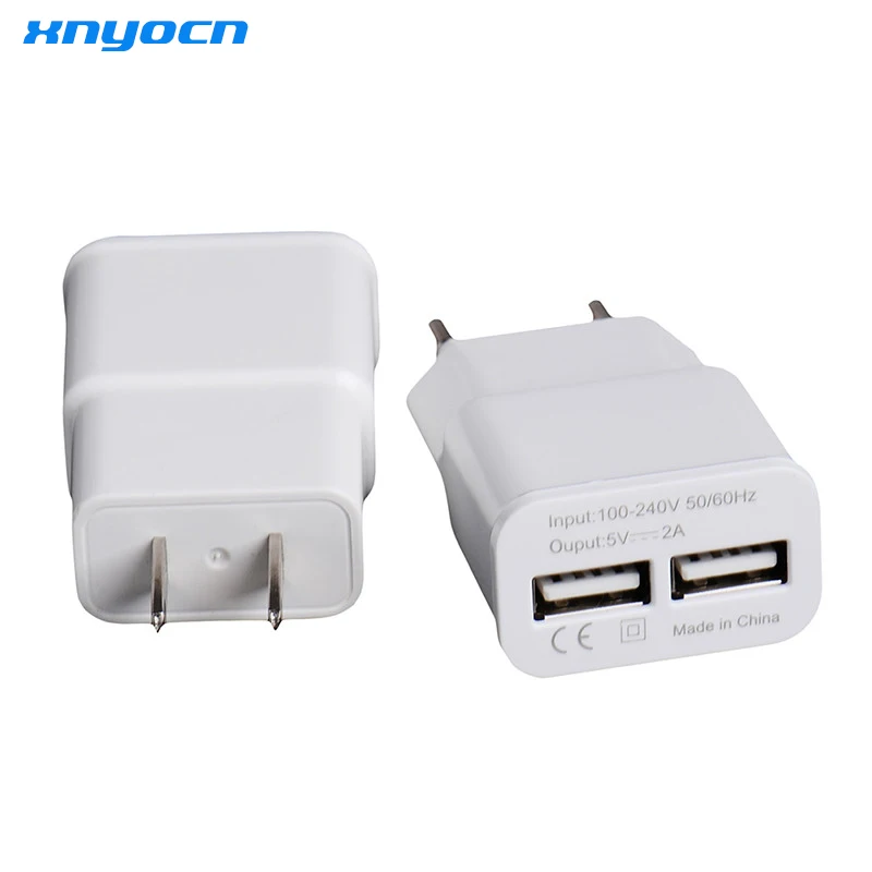 Xnyocn 5V 2A EU 2 USB адаптер для мобильного телефона настенное зарядное устройство Micro Data
