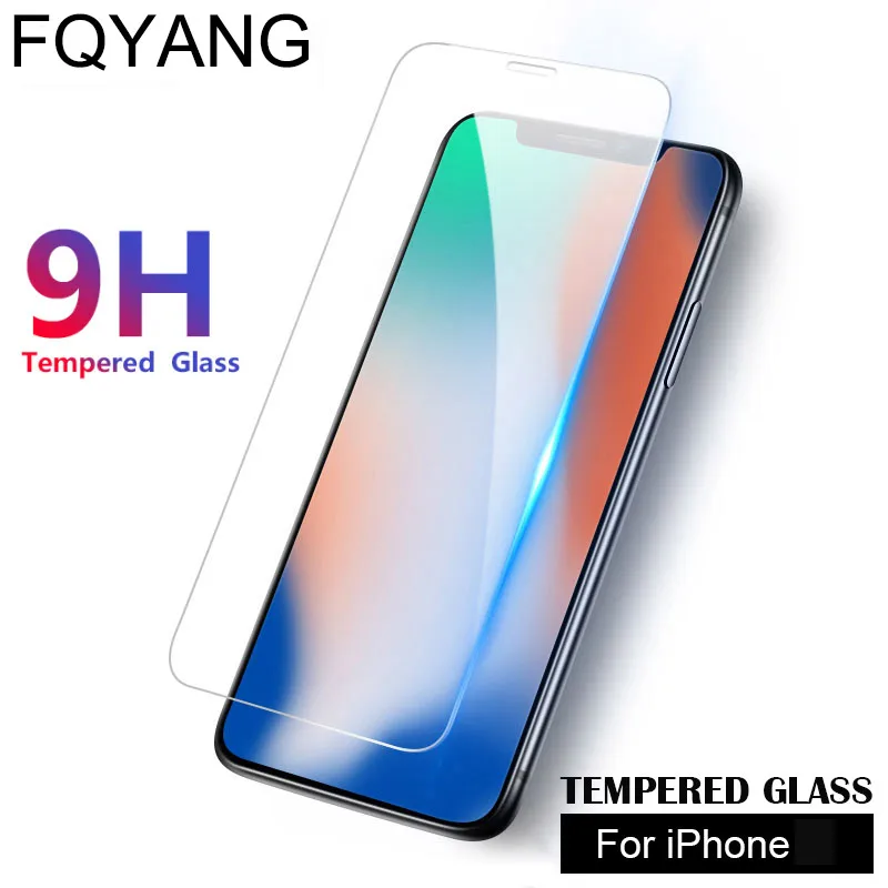 Закаленное стекло FQYANG 2.5D 9H для IPHONE XR XS MAX X 8 7 6S 6 PLUS 5 5S 5C 5SE 4S Защитная Пленка премиум
