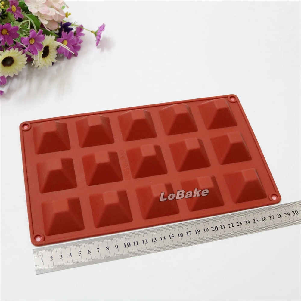 Новое поступление 15 полостей формы пирамиды силиконовые для торта шоколадные