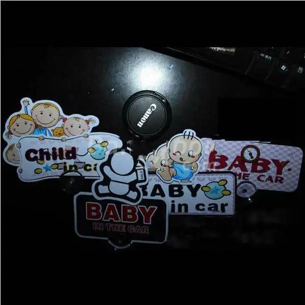 BattLake Cute Baby Swing Car Stickers DIY Lovely Metal Rod with Suction Cup |
