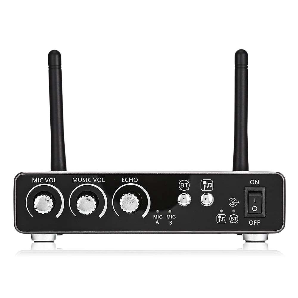 Новый Sporch K28 2 шт UHF Беспроводной микрофон Bluetooth Запись партнер Регулируемый эхо
