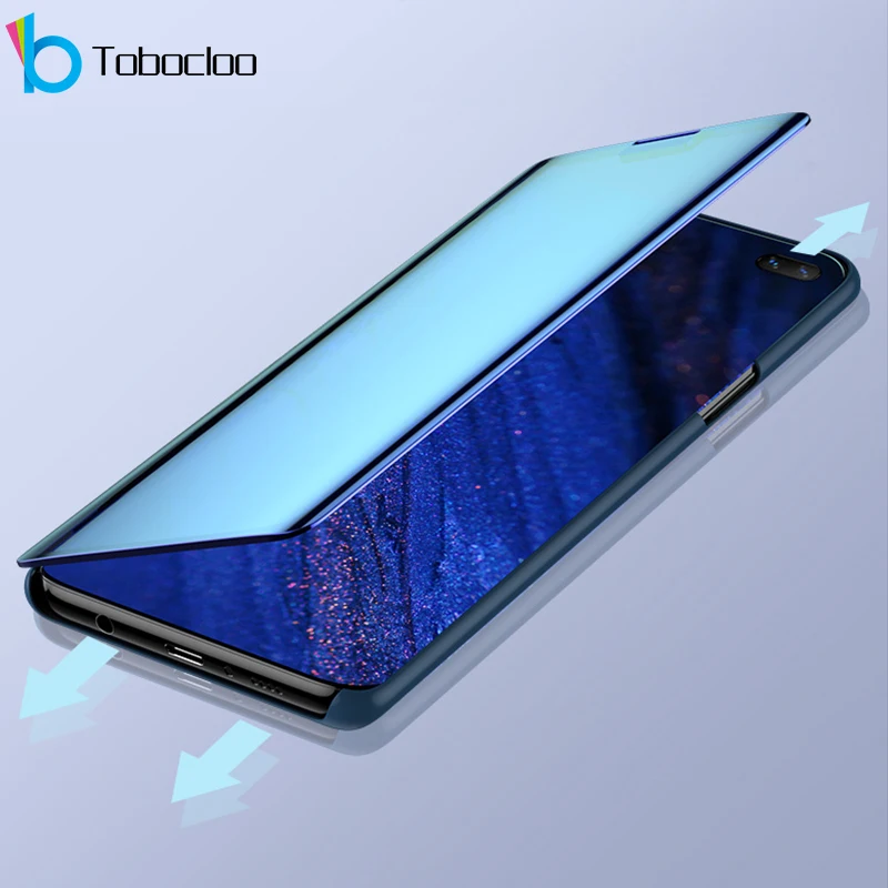 Зеркальная поверхность для Samsung Galaxy S10 S8 S9 Plus 5G версия S10e + чехол Смарт Флип кожаный