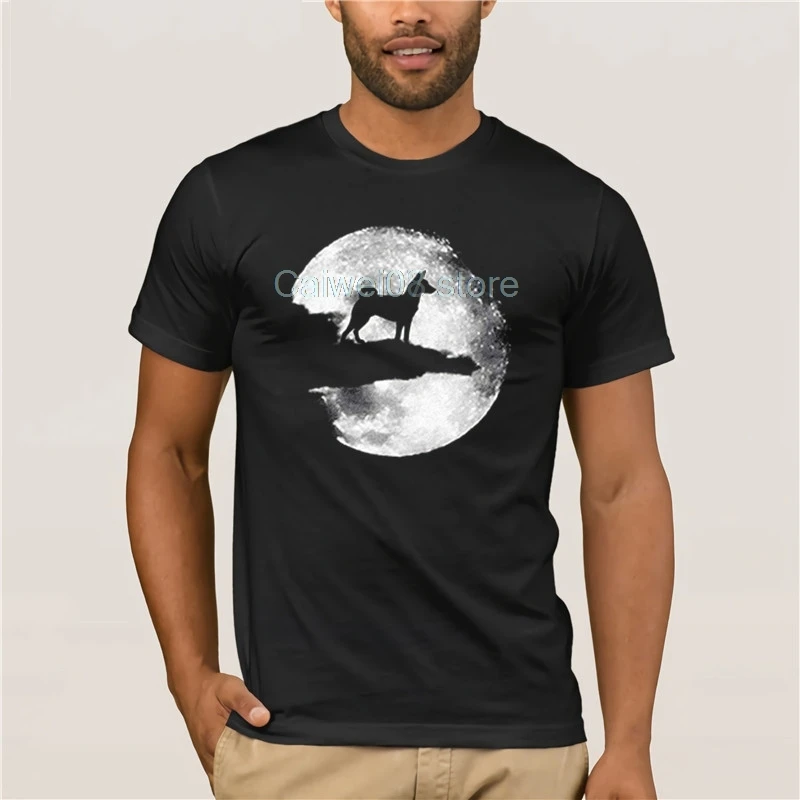 Футболка для мужчин Cool Basenji And Moon футболка на Хэллоуин Новый модный тренд | Мужская