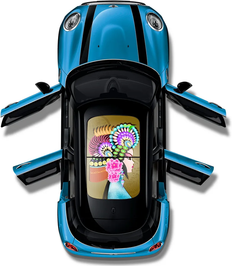 Бесплатная доставка Белоснежка Графический автомобильный панорамный люк стикер