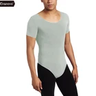 Мужской гимнастический купальник без рукавов Ensnovo, балетные костюмы из спандекса на заказ, костюм для танцев