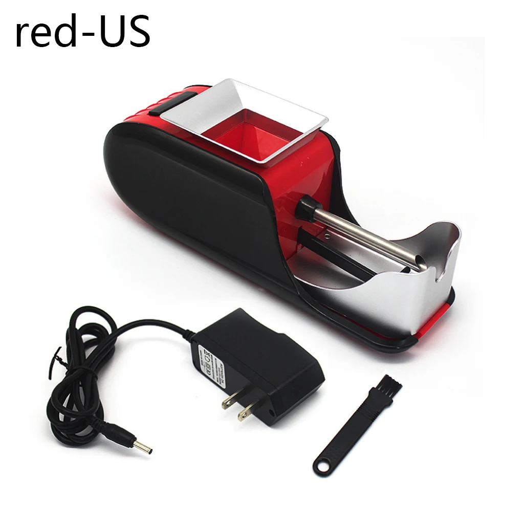 Red-US Электрический легкий Автоматический сигареты прокатки машина табака инжектор производитель Ролик Автоматическая табачная машина ЕС США Разъем J16 - Цвет: Red-US
