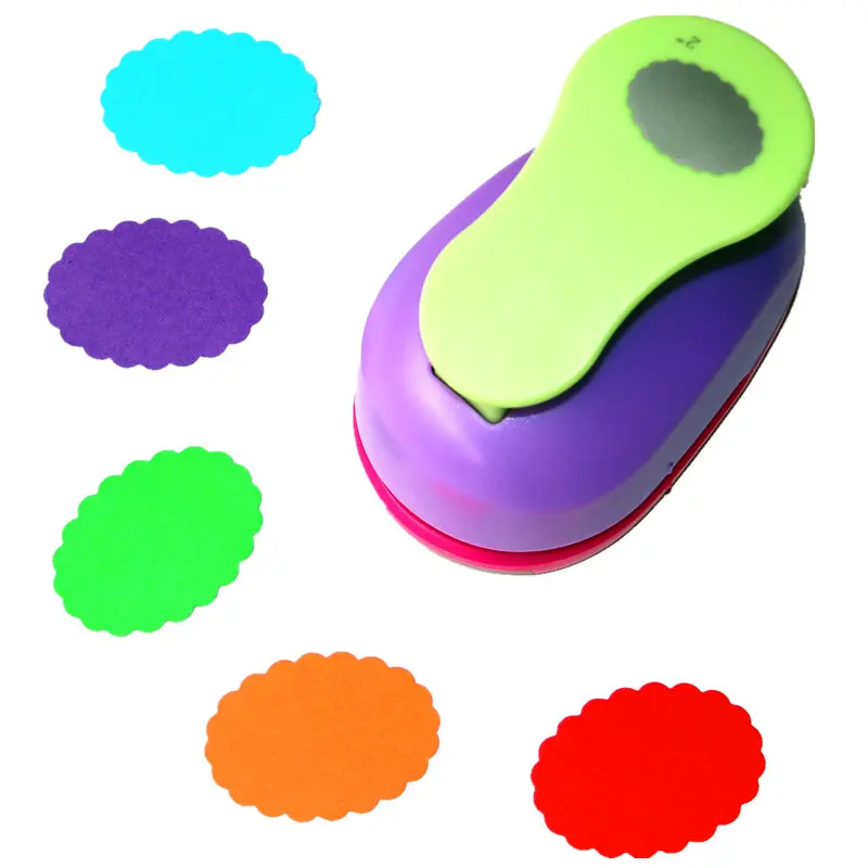 

free ship large 2'' 4.8cm Wave oval paper puncher scrapbooking punches craft perfurador diy puncher paper circle cutter3178B