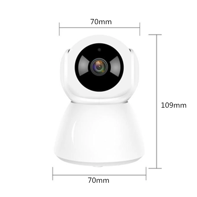 Беспроводная ip камера H.265 панорамная для помещения Full HD 2 МП Wi Fi двусторонняя