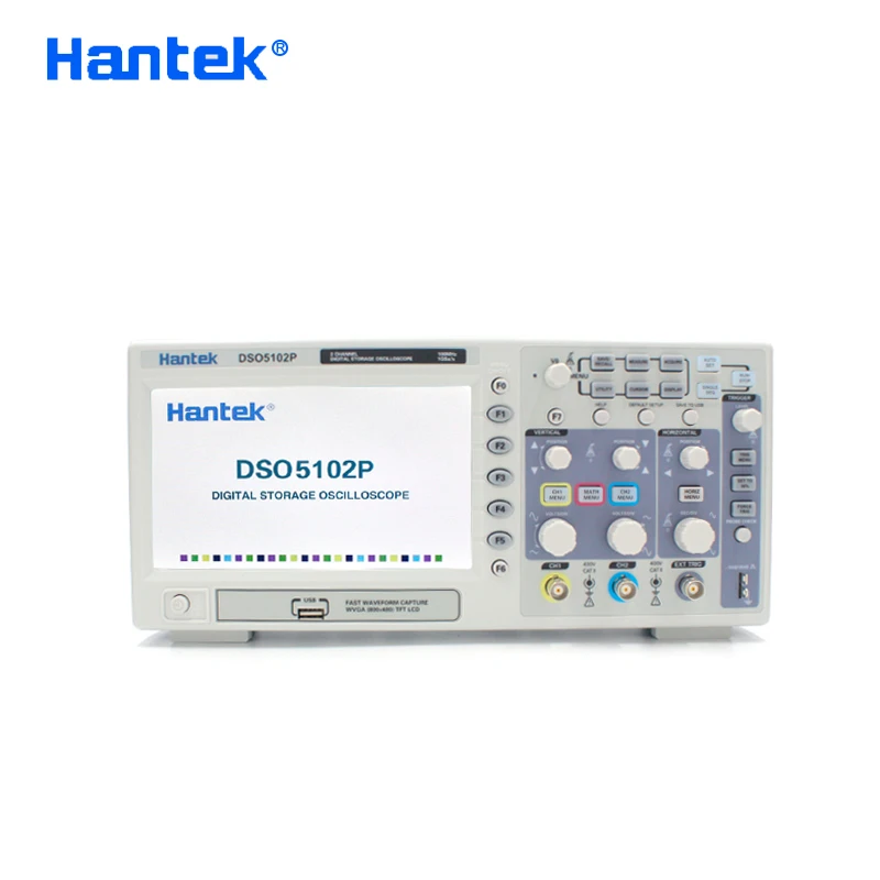 Цифровой осциллограф Hantek DSO5102P Портативный 100 мГц 2 Каналы 1GSa/s запись Длина 40 К USB