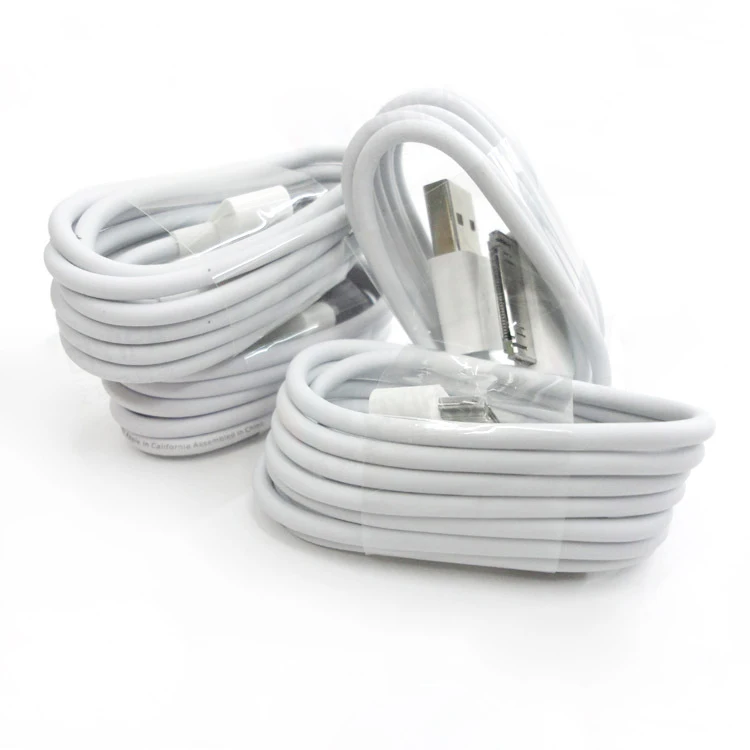 10 шт. для iPhone 4, 4S, 3g, S, 3g, iPad 1, 2, 3, iPod Nano touch, 30 Pin, USB кабель для быстрой зарядки, адаптер для зарядного устройства, шнур для синхронизации данных