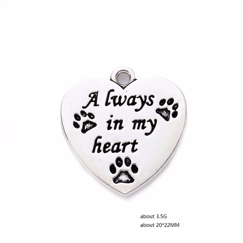 Новое поступление подвески в виде животных надпись всегда моем сердце собачьих