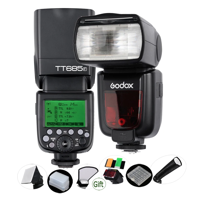 Беспроводная вспысветильник GODOX TT685F TTL 2 4G HSS 1/8000s для фотовспышки Fuji|ttl flash|wireless ttl