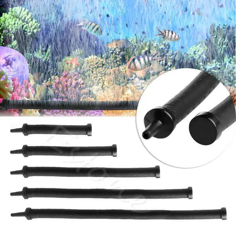 

Black Air Stone Bubble Bar Wall Curtain Tube Hose For Aquariums Fish Tanks Pump Hydroponic Oxygen Diffuser Tube 20/30/45/60/75cm