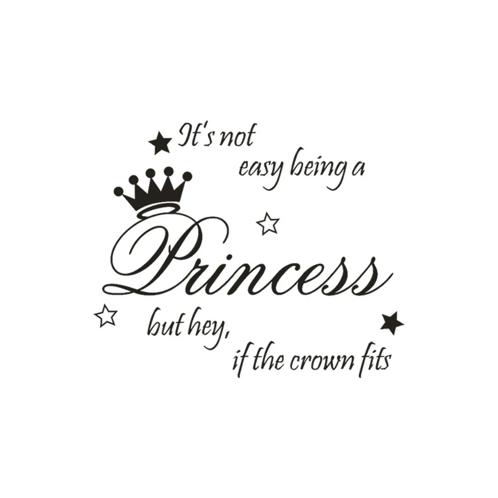 Красивая принцесса проект &quotКорона&quot стены Стикеры виниловый Декор для спальни