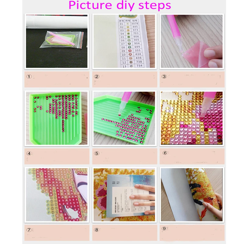 5D diy Алмазная вышивка крестиком Бриллиантовая мозаика с животным узором Роза