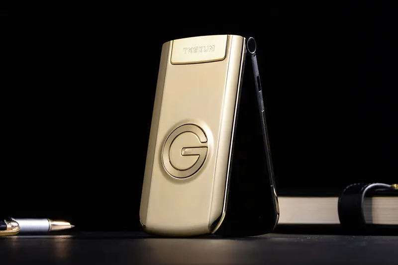 Раскладной Металлический телефон для пожилых людей TKEXUN G9000 G3 с большой клавиатурой/звуком пожилых людей/мужчин, мобильный телефон, подарок для родителей, русский французский язык