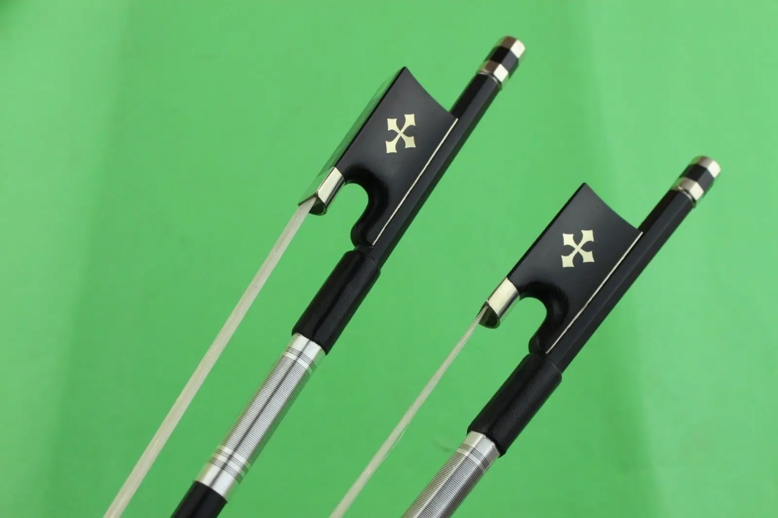 2 pcs new Professional black Carbon fiber violin bow 4/4, Violin Parts