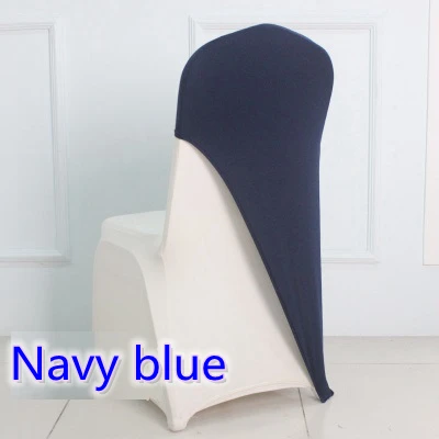 

Navy Blue Colour Lycra Chair Covers Caps Universal For Wedding Decoration Spandex Party Chair Cover Fit All Chairs Wholesale