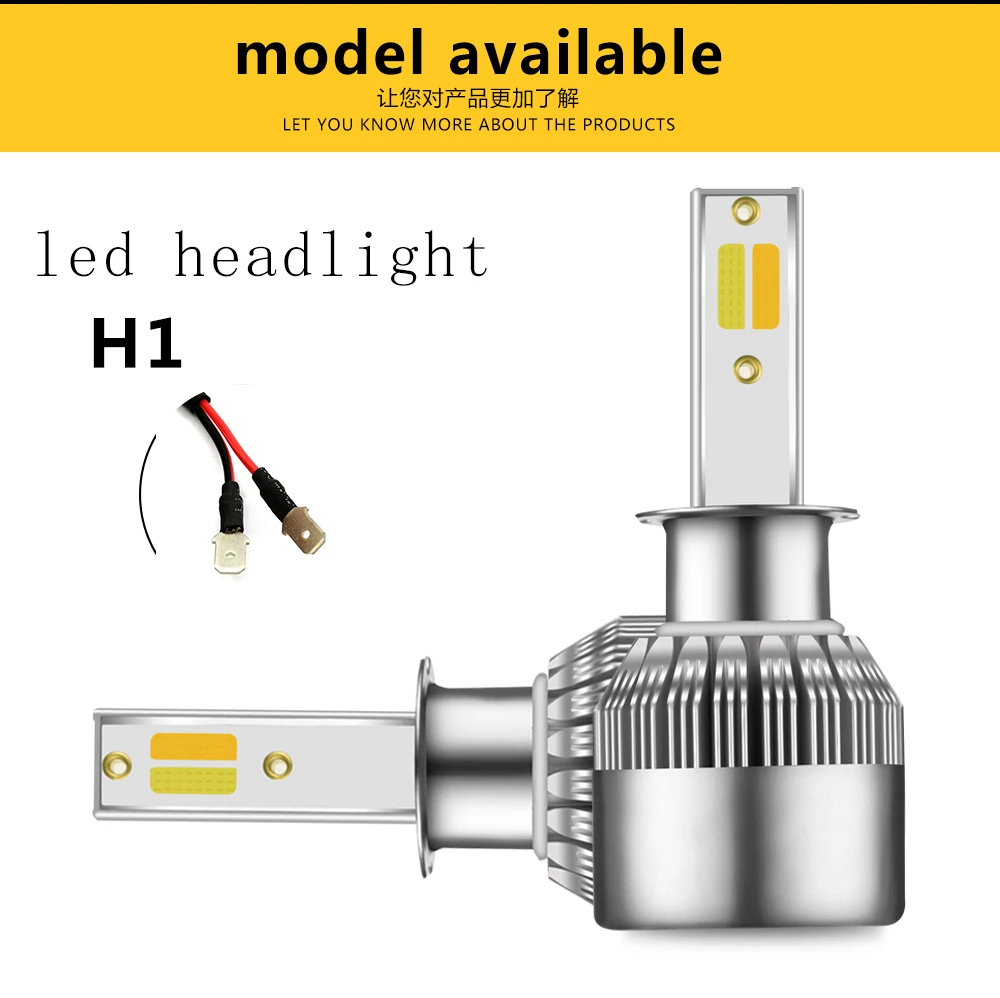 2 предмета супер яркие Автомобильные фары лампы H1 led H3 H4 H7 H1 Led 3000 К 6000 двойной Цвет фары H8 H9 H11 9005 9006 HB3 HB4 880