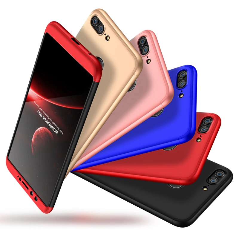 Полный защитный чехол для huawei Honor 9 Lite, модная матовая задняя крышка 3 в 1, чехол для мобильного телефона huawei Honor 9 Lite, Жесткий Чехол