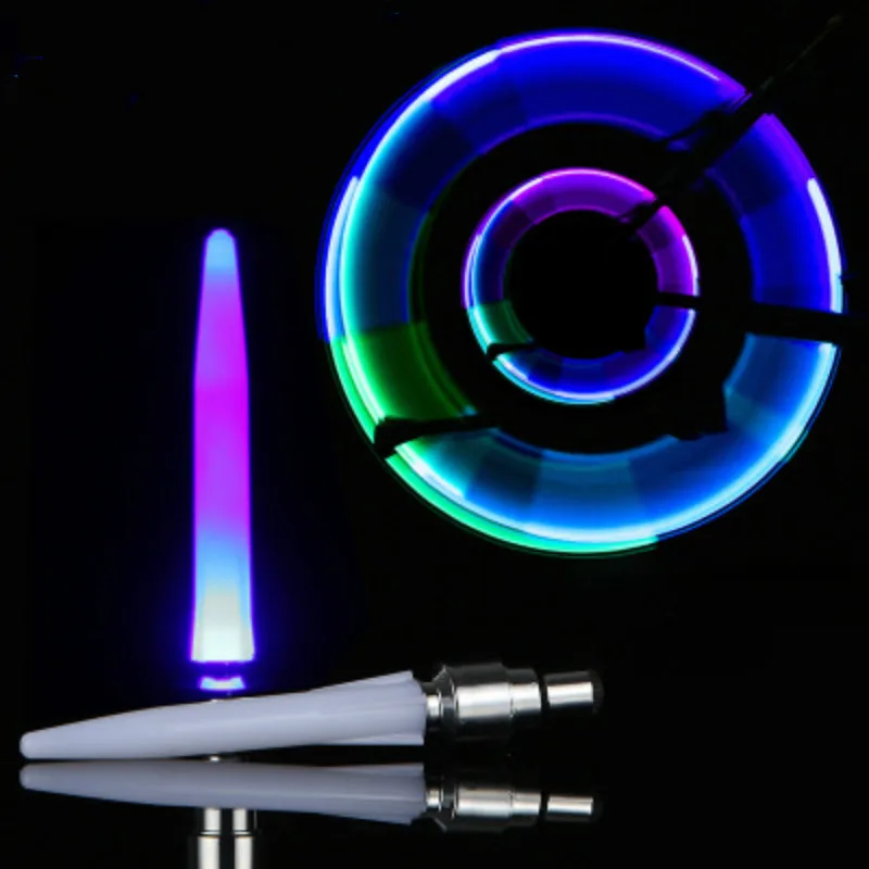 2pcs Bicycle Lights Waterproof Cycling Light 7 Color BikeTire Valve Caps Wheel Spokes LED for Bike Accessories | Спорт и развлечения