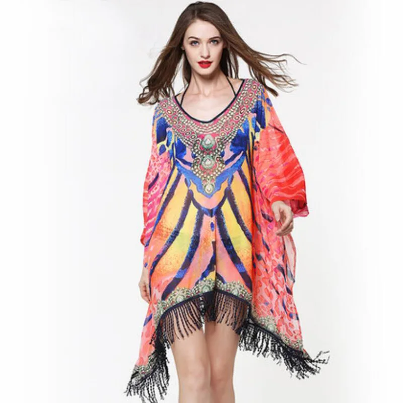 Платья женские летние модные солнцезащитные праздничные пляжные платья с