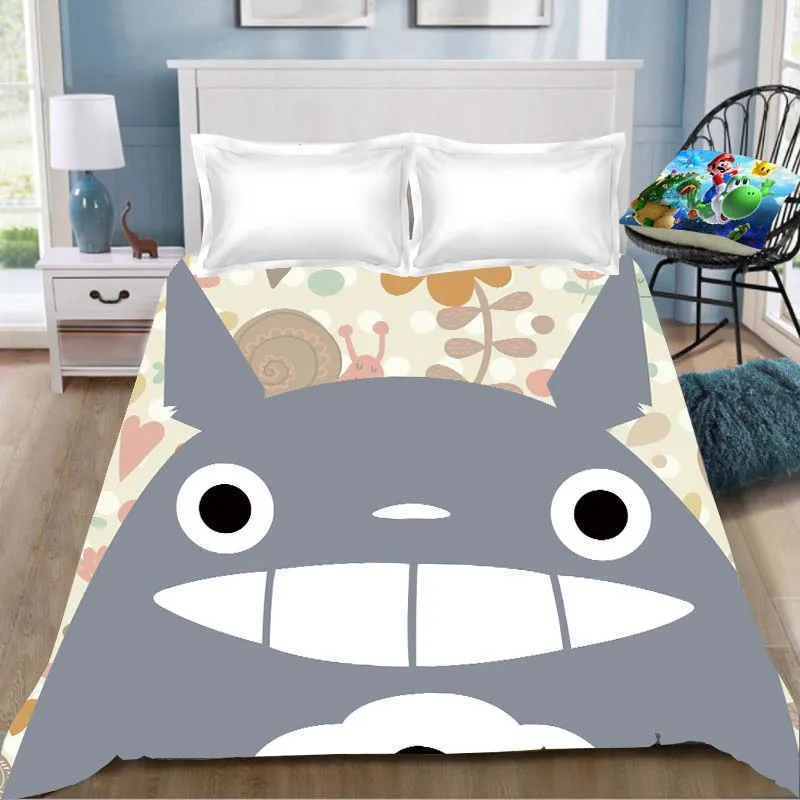 19 Тоторо аниме печать простыня Vegeta Хаяо Миядзаки Tonari No Totoro детская комната Простыня Постельное белье(без наволочки - Цвет: 19