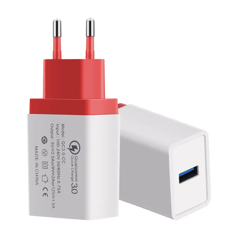 Мобильный телефон QC3.0 с одним USB зарядным устройством легкий 18 Вт 5 В/3 5a 9 В/2 А 12 В/1