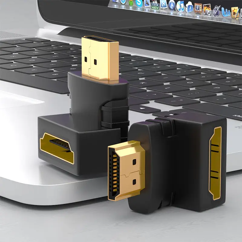 Кабель SAMZHE совместимый с HDMI угол 90 градусов штекер гнездо поддержка 3D конвертер