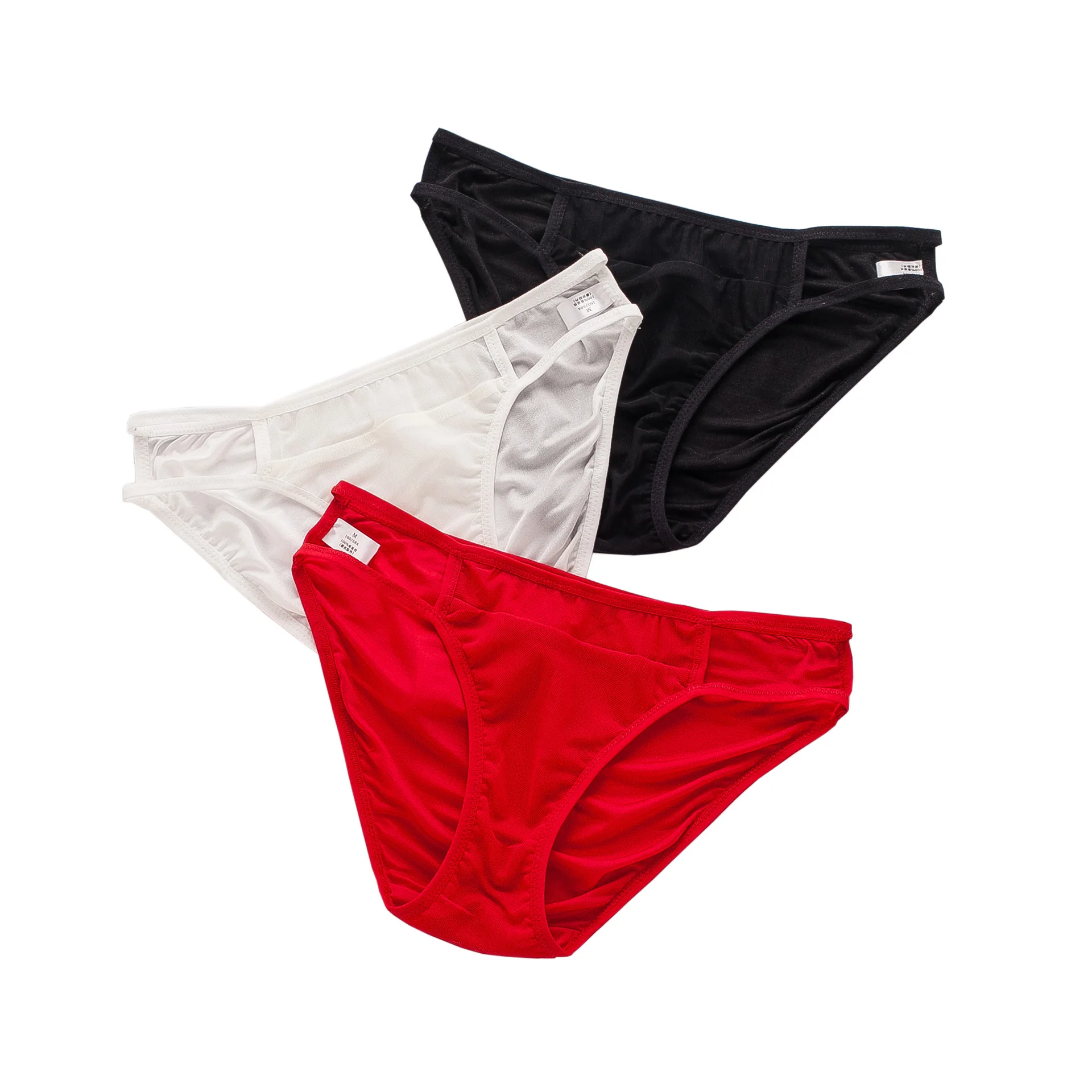 

2019 Silk Low Waist Woman Panties Sexy Seamless Breathable Comfortable Ultra-thin Bag Hip Ladies Briefs Underwear ZA0014