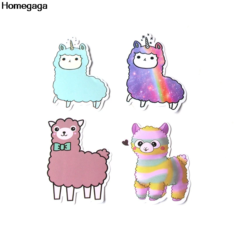 Homegaga 18 шт. лама Альпака детская игрушка наклейка для DIY Скрапбукинг багаж ноутбук скейтборд телефон трафарет Водонепроницаемая наклейка D2080