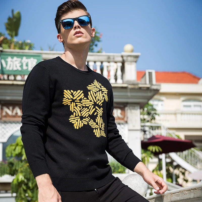 LIONPAUL весна осень Англия Stylek мужские пуловеры с круглым вырезом мужской