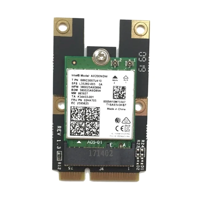 Двухдиапазонная сетевая карта Wlan 2x2 2 4 Гбит/с Intel Wi Fi 6 AX200NGW 802.11ax/ac Wifi AX200 NGFF M.2 Bluetooth 5