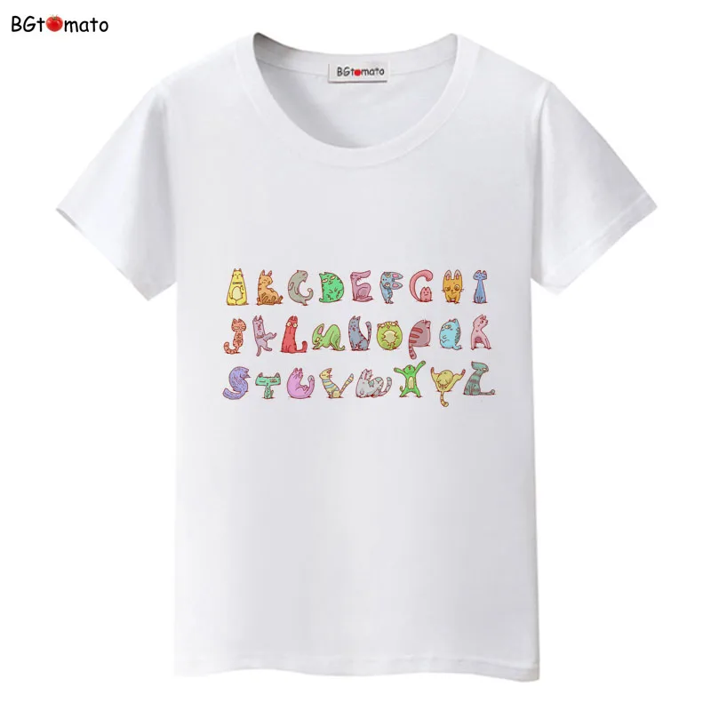 

2021 cartoon words creative t shirts for women new arrival fashion cool tops summer tees comfortable soft casual clothes