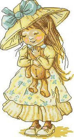

Needlework,DIY Cross Stitch,Sets For Embroidery kits,11CT&14CT,little girl