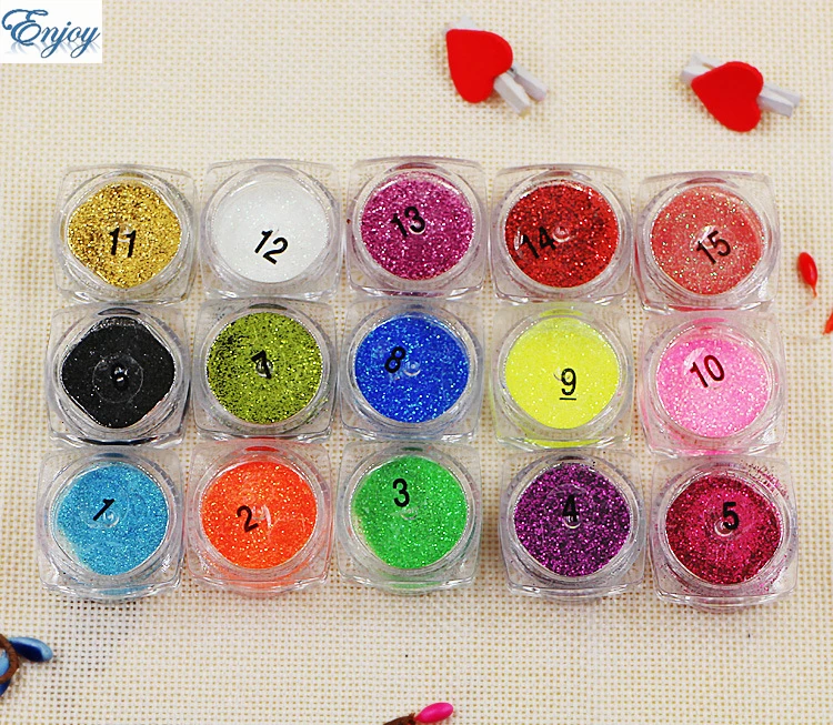 Красочная синяя и зеленая серия мелкий блестящий порошок фосфорный для