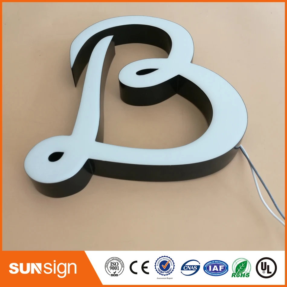 Пользовательский наружный рекламный светодиодный 3D логотип с буквенным знаком|3d